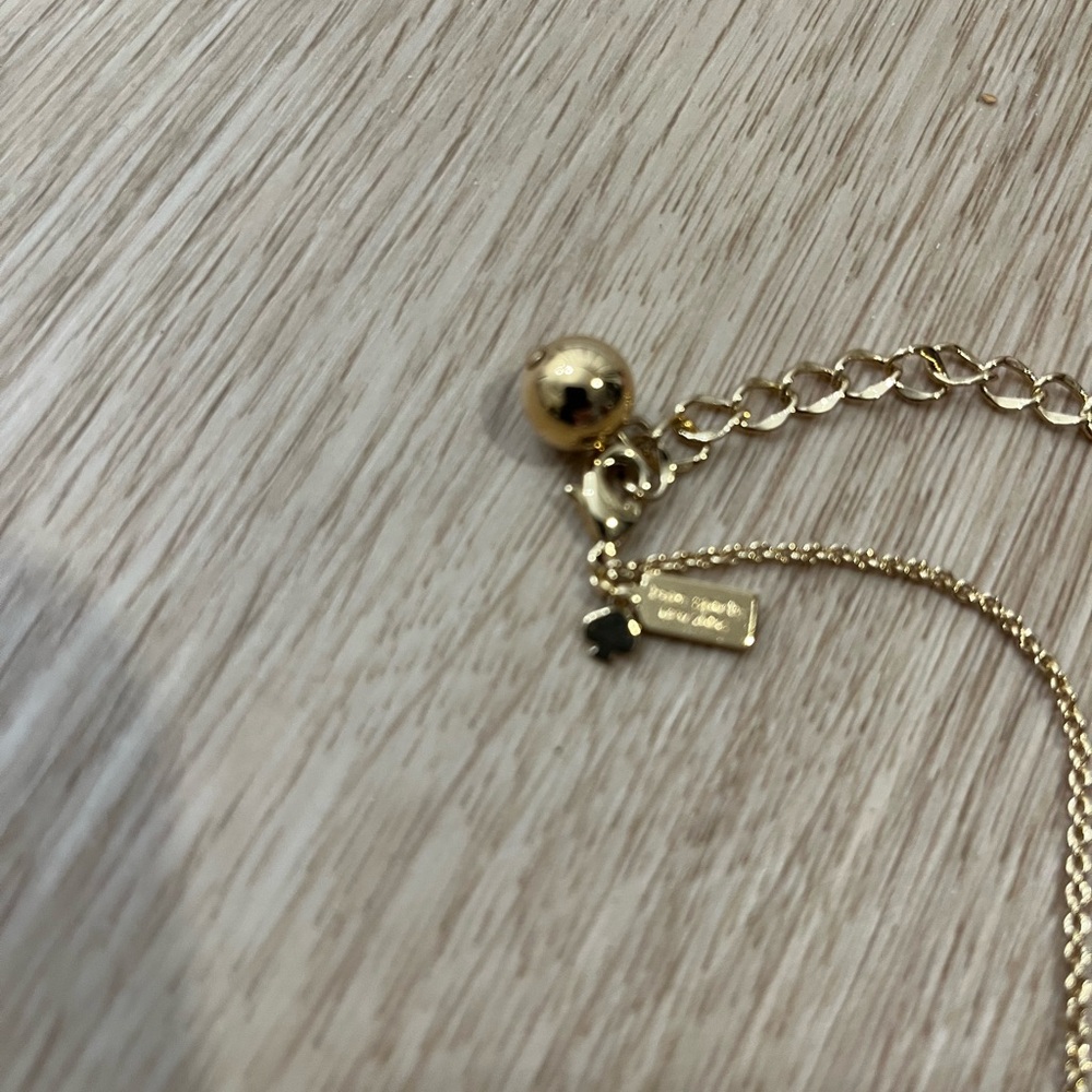 Kate Spade Gold Square Heart Necklace - Picture 6 of 7